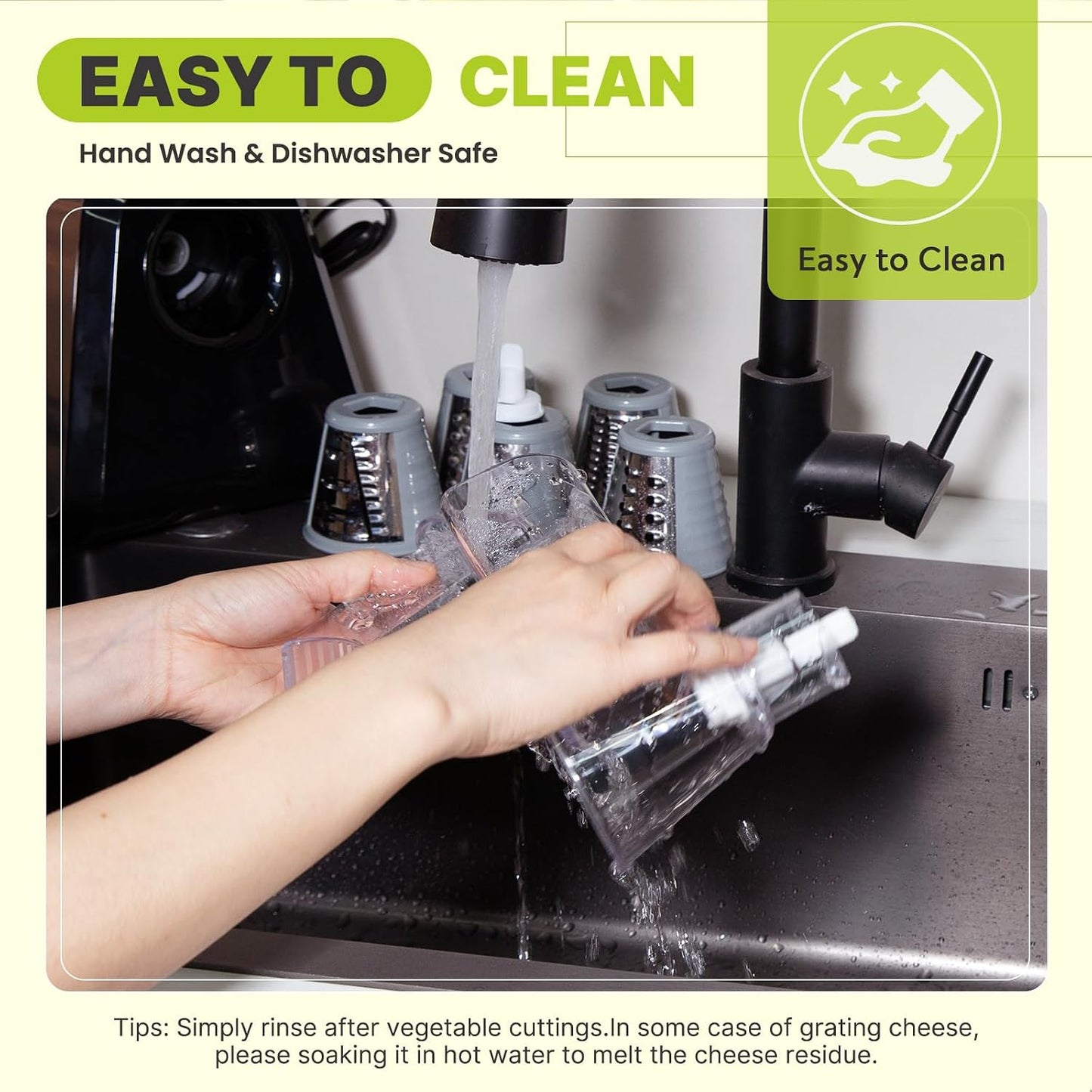 5 in 1 Electric Cheese Grater for Block Cheese, Kitchen Automatic Cheese Shredder & Salad Shooter, Easy to Clean Vegetable Chopper for Cheese,Cucumber, Potato, Carrots, Nut